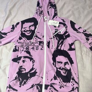 Altru Apparel Men's Pink Zip Up Sweater